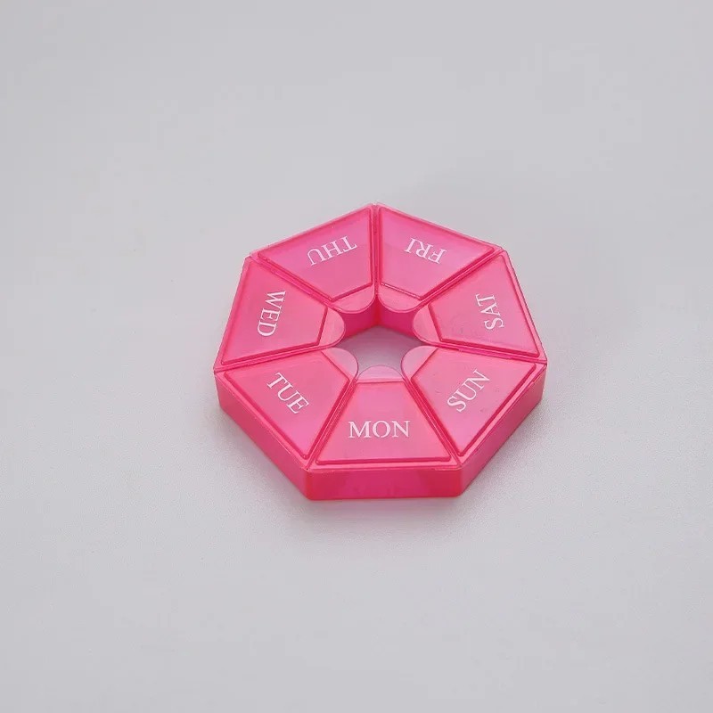 Mini Portable Weekly 7-Day Grid Medicine Box Daily Medication Storage Accessory