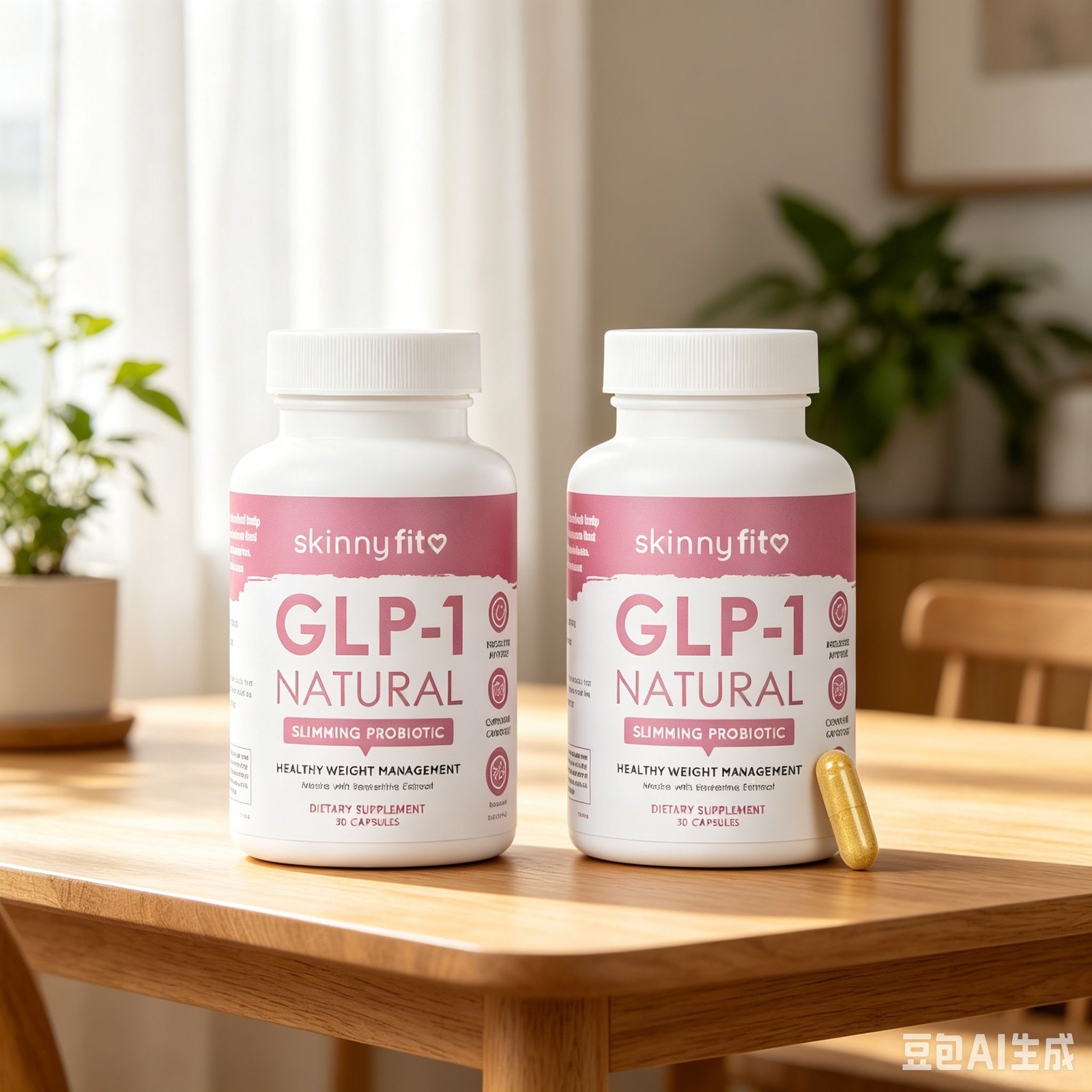 2 PCS SkinnyFit Natural Slimming Probiotic – capsules 1 30 bottle Sealed