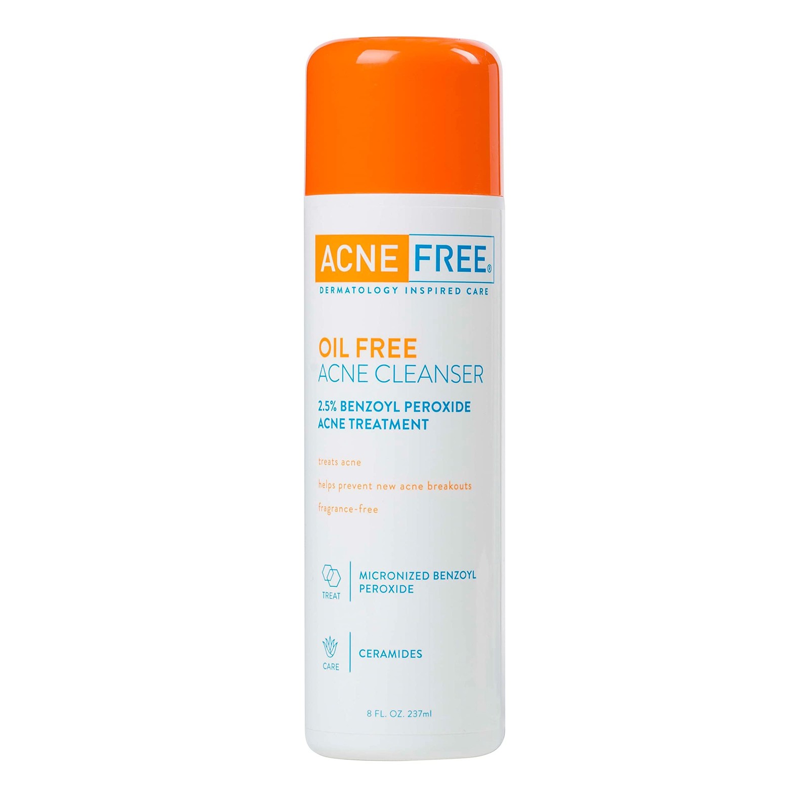 AcneFree Oil-Free Acne Cleanser, Benzoyl Peroxide 2.5% Acne Face Wash with