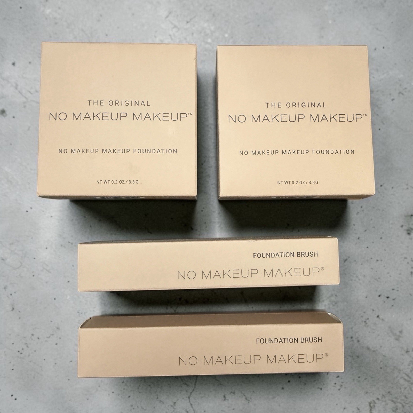 The Original No Makeup Makeup LIGHT cream LOT x2 Foundation & Brushes Damaged