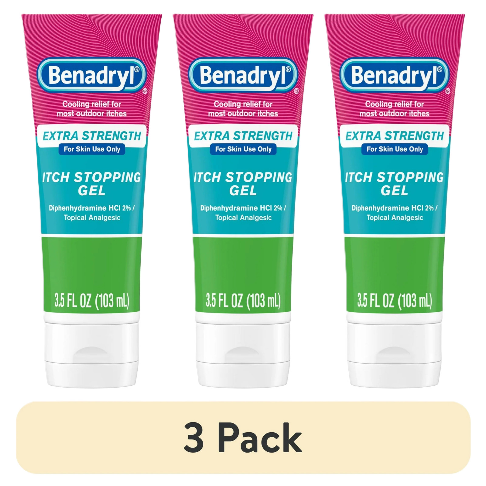 Benadryl Extra Strength Cooling Relief Anti-Itch Gel Topical Analgesic 3.5 fl.oz