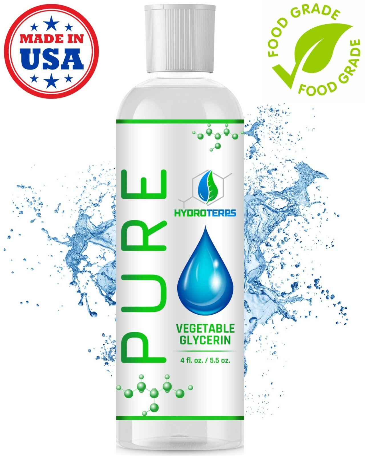 Vegetable Glycerin 4 oz USP 99.9 % Pure Food Grade Kosher Liquid Oil VG PG