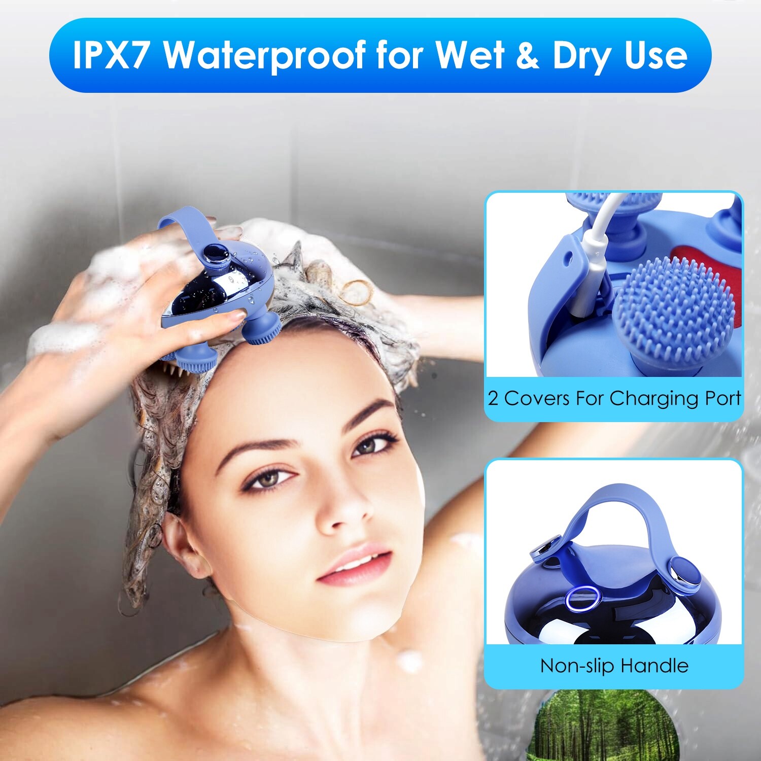 Full Body Head Massage Handheld Portable Electric Scalp Massager for Hair Growth