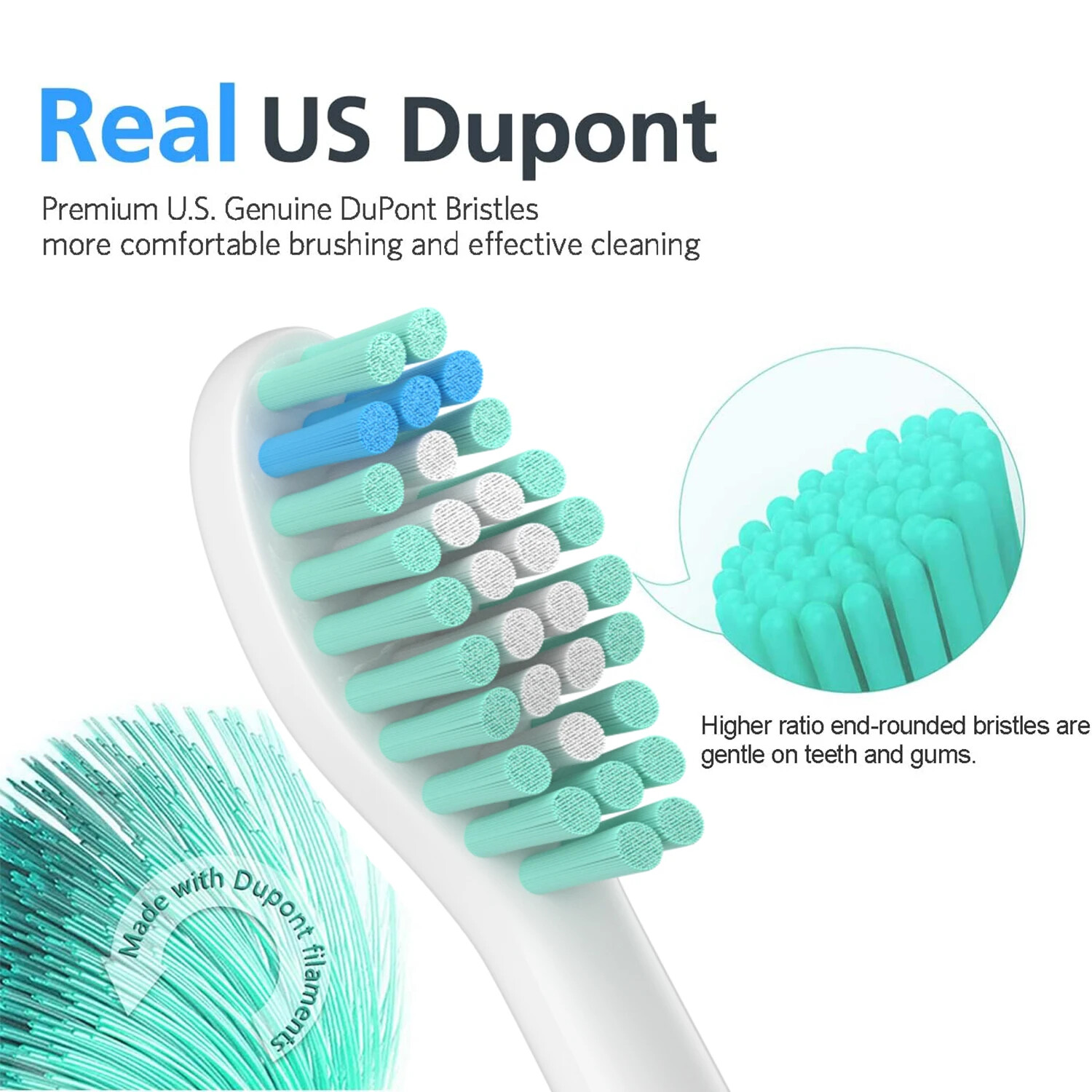 4 Pack Electric Toothbrush Heads Replacement for Sonicare Xtreme E-Series HX7001