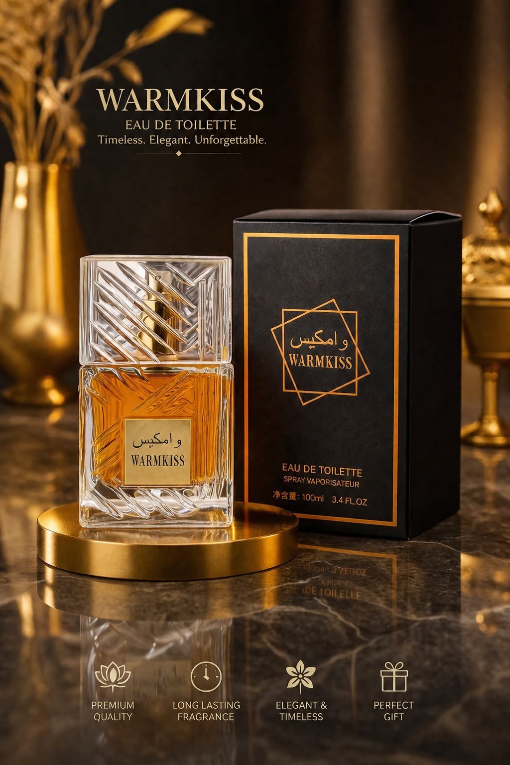 WARMKISS Eau De Toilette EDT Perfume 100ml New Sealed Long Lasting Fragrance Gif