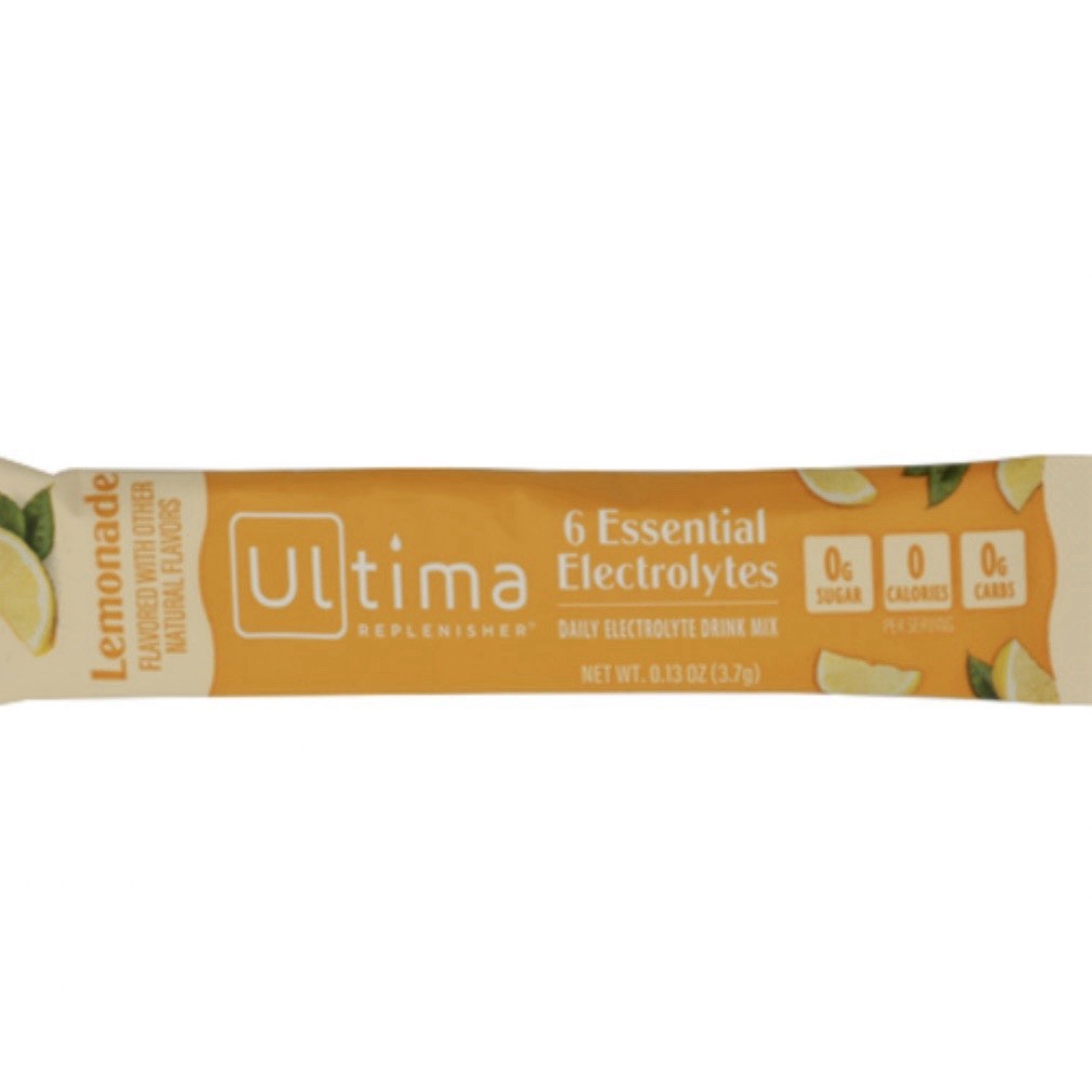 50 Count Ultima Replenisher, Electrolyte Hydration Drink Mix Sticks- Lemonade