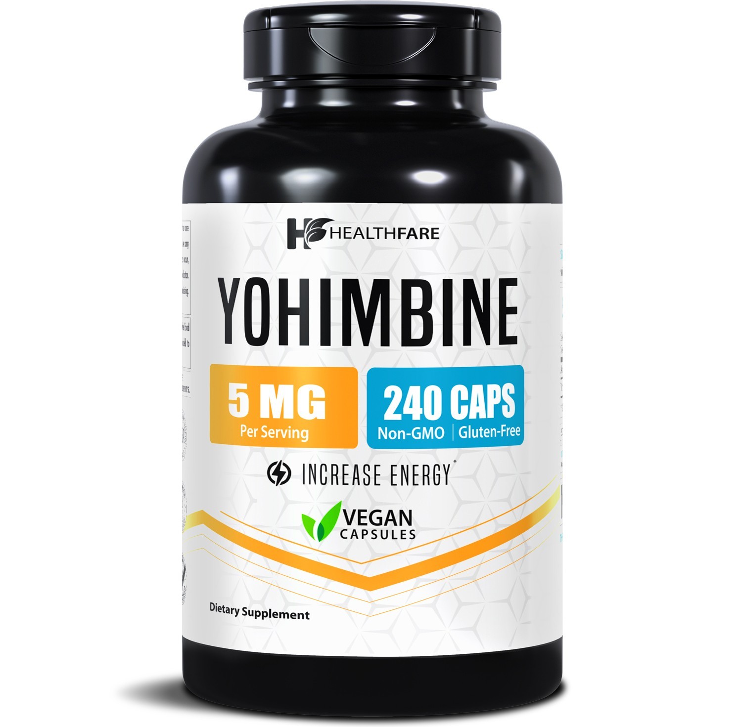 Healthfare Yohimbine HCL 5mg | 240 Capsules Support Energy Max Potency Formula