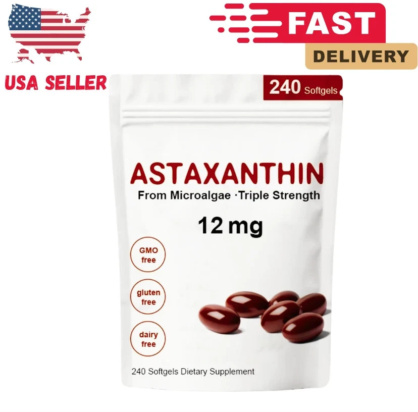 Rovina Astaxanthin, Baleno Astaxanthin 12Mg Antioxidant Supplement for Daily Wel