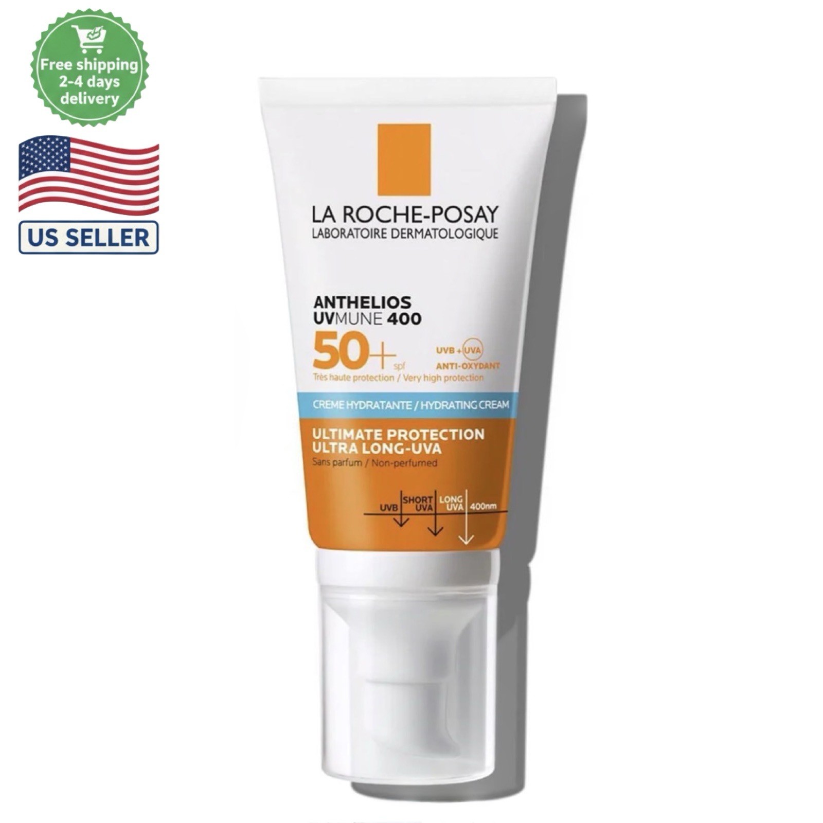 La Roche Posay Anthelios UVmune 400 Hydrating SPF50+ 50ml With PERFUME Exp 03-28