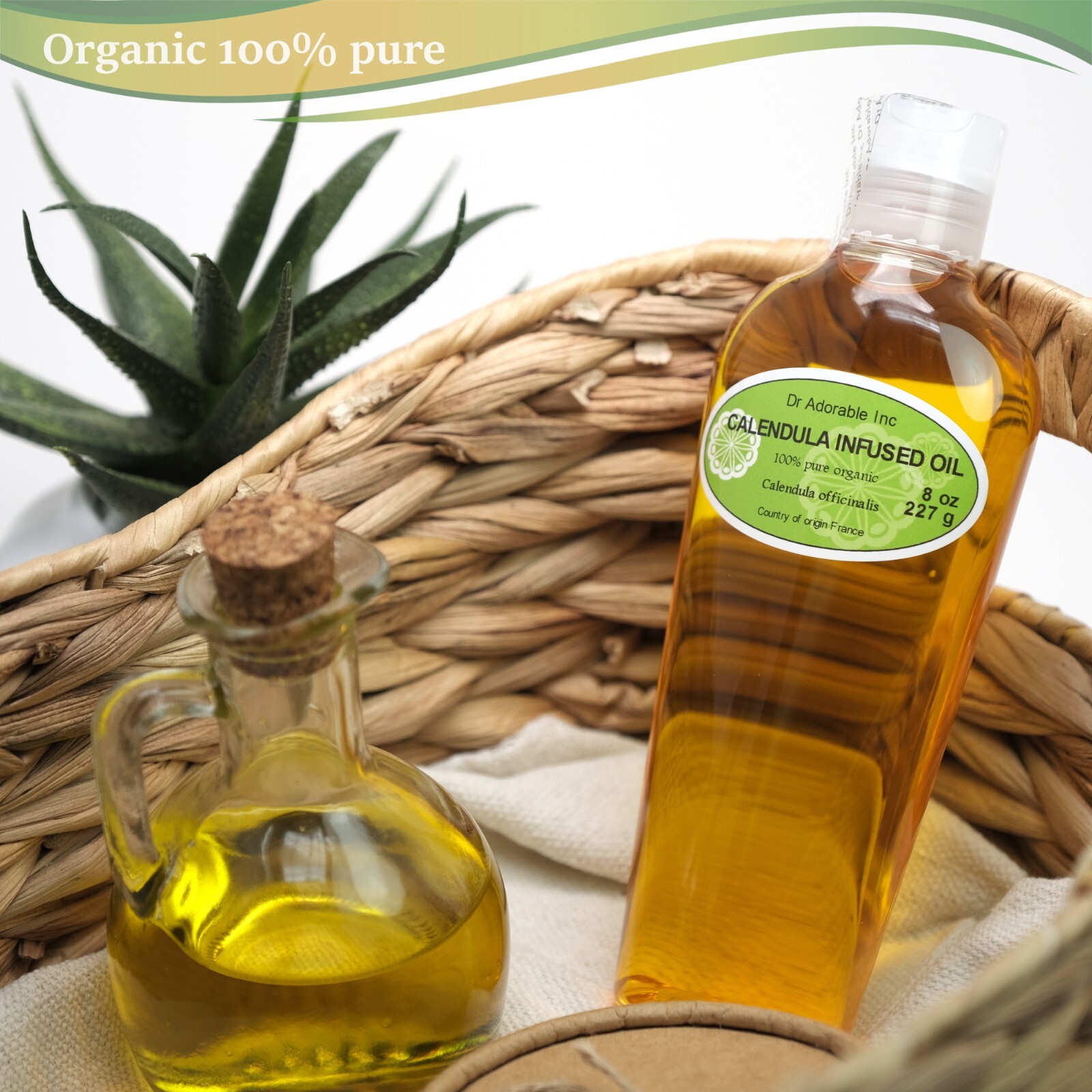 Calendula Infused in Sweet Almond Oil 100% Pure Organic Skin Care 2Oz up to 7Lb