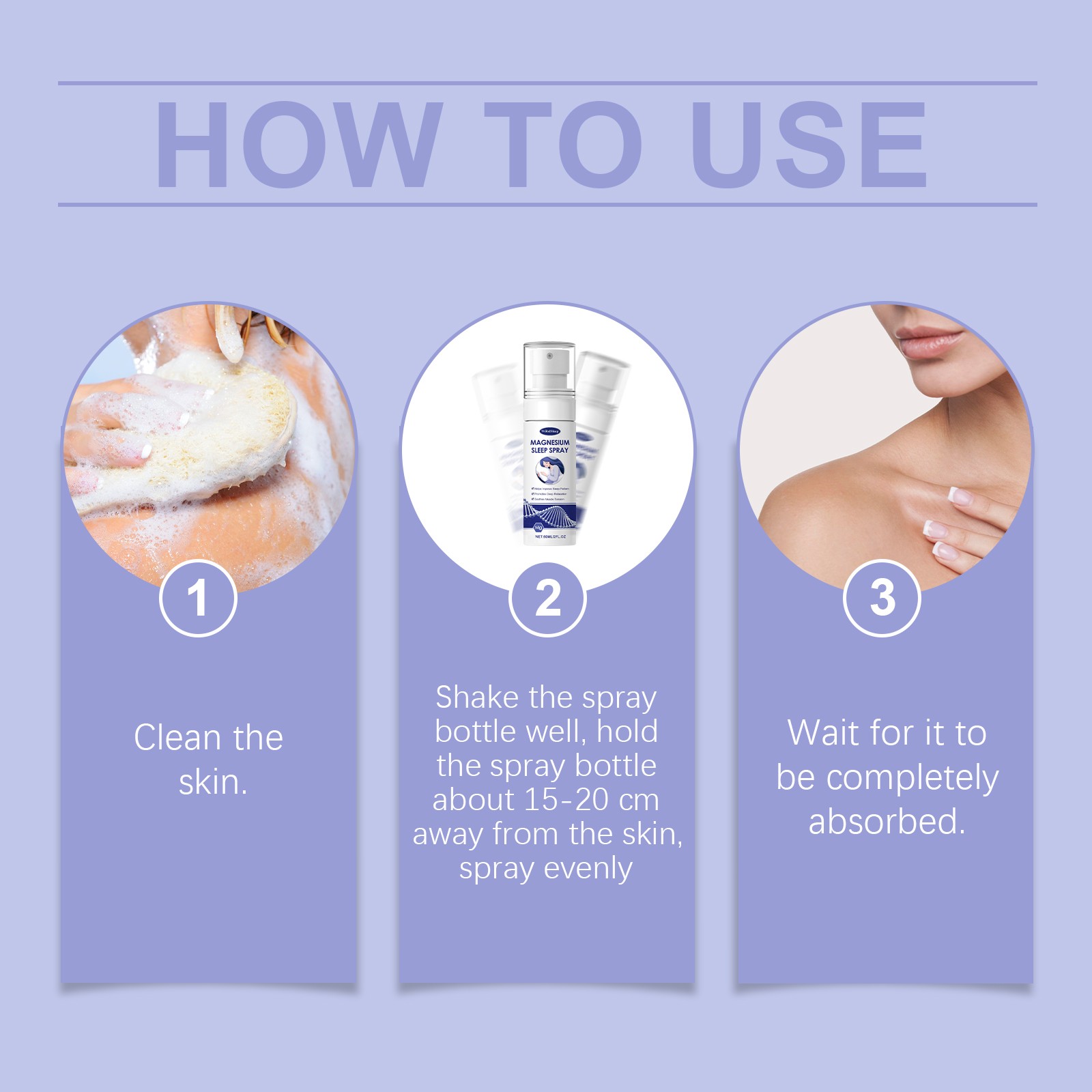 Magnesium Oil Spray with Lavender for Sleep & Stress Relief, Relaxation Aid