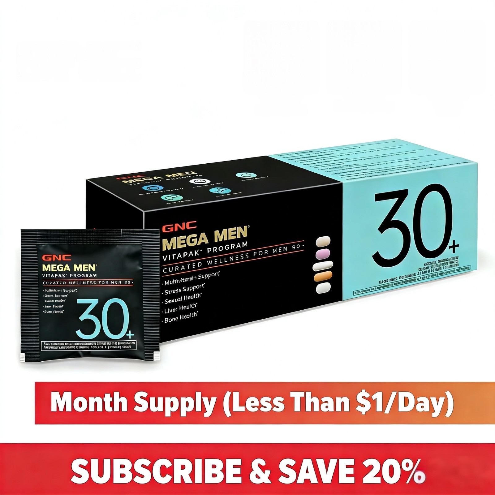 GNC Mega Men Vitapak Program 30+ Multivitamin
