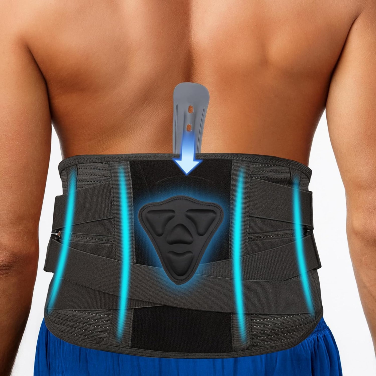 Adjustable Lower Back Brace Lumbar Support Waist Belt for Men Women Pain Relief