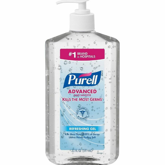 PURELL Advanced Hand Sanitizer Refreshing Gel 20 oz Pump Bottle Clean Scent