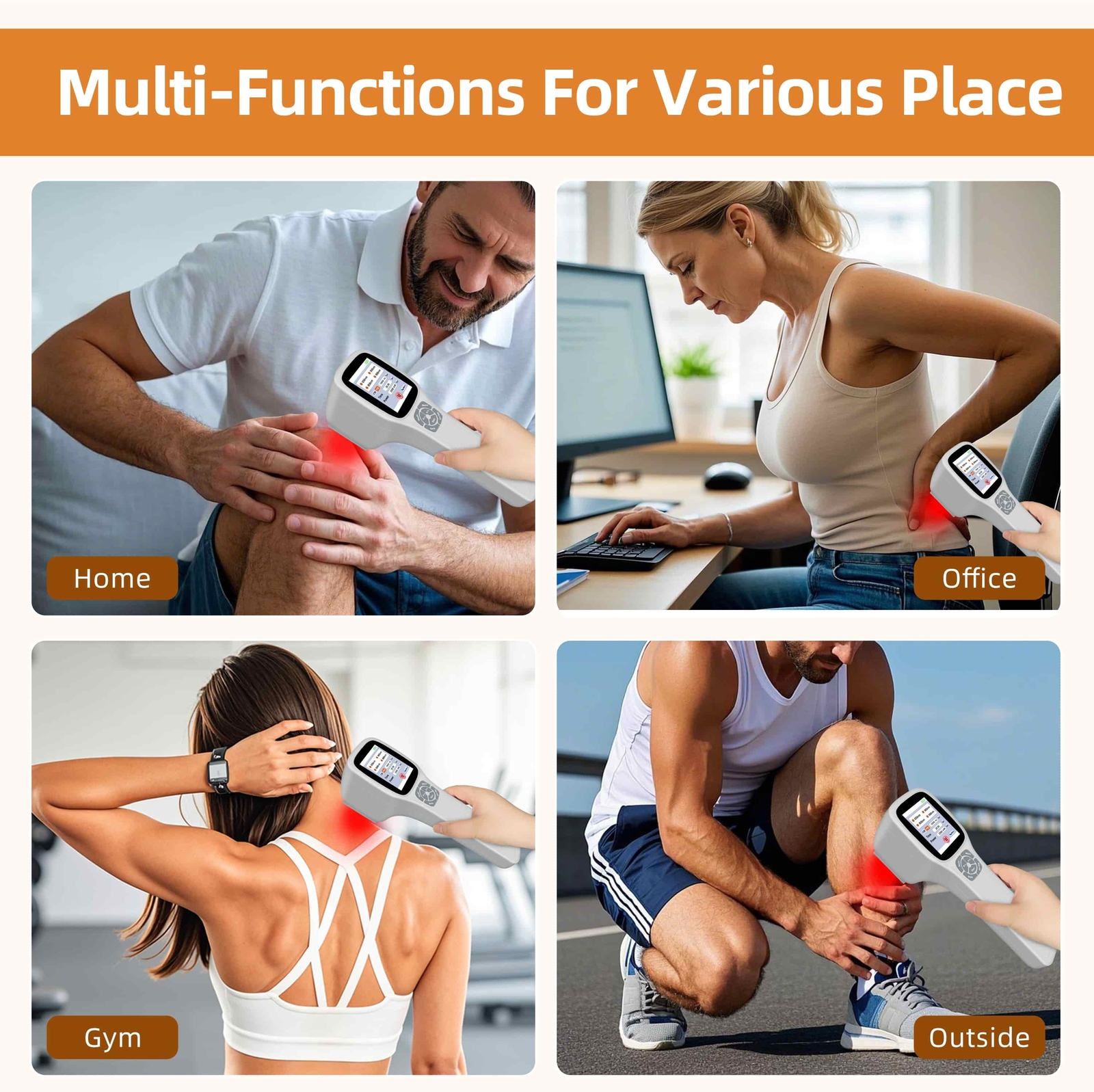 LLLT Red Infrared Laser Therapy Device 25 Diodes Human Body Pain Relief Home Use