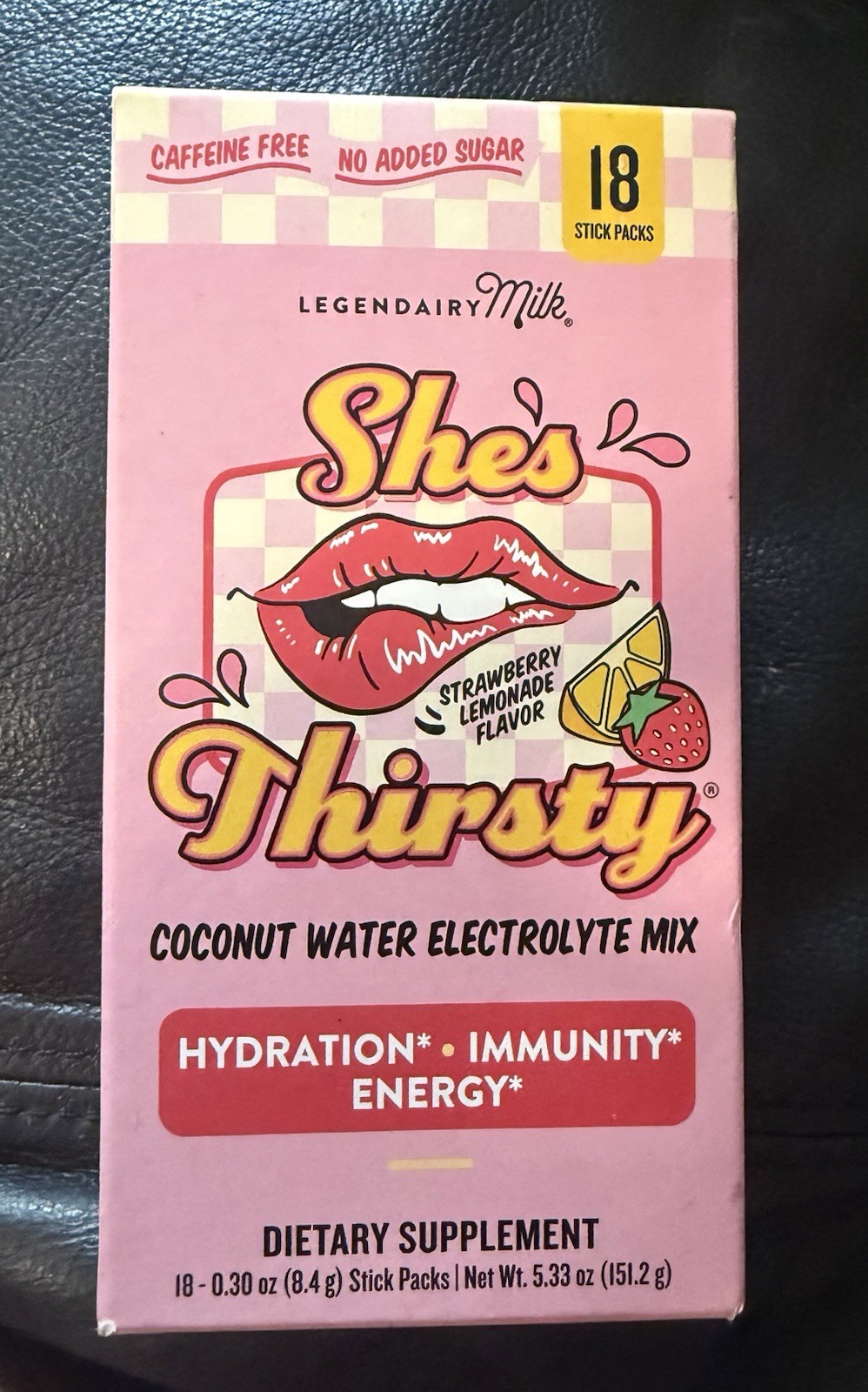 Legendairy Milk She’s Thirsty – Strawberry Lemonade, Hydration Packets 6/27