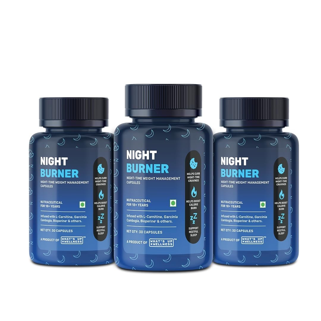 What’s Up Wellness Night Burner Burn Fat During Sleep, 90 Capsules
